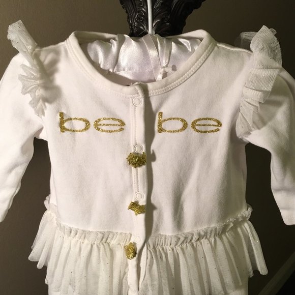 BEBE BABY Long-Sleeve Footed Tutu Coverall   3-6M - Picture 3 of 14